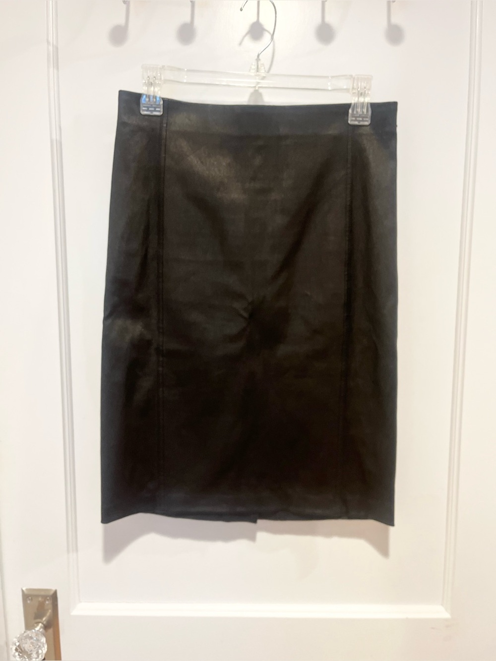 Vince Black Leather Pencil Skirt Size 6
